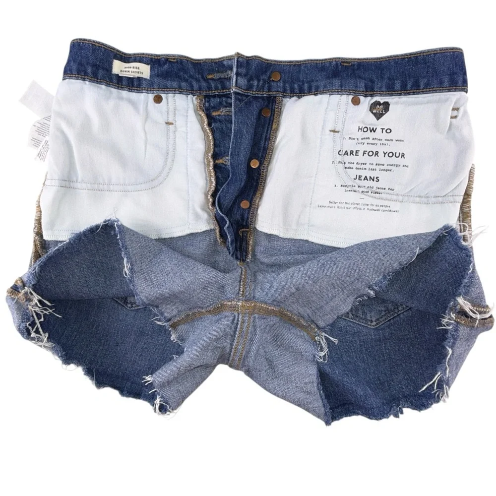 Madewell High Rise Button Fly Denim Shorts Size 27